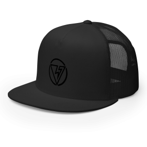 Logo Trucker Cap – black on black