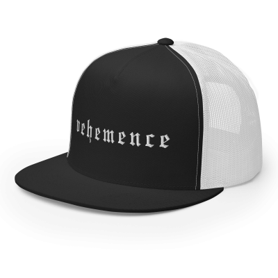 Vehemence txt Trucker Cap – black/white