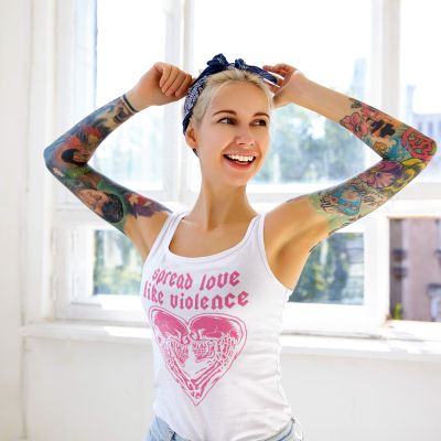 Spread love like violence women’s tank top