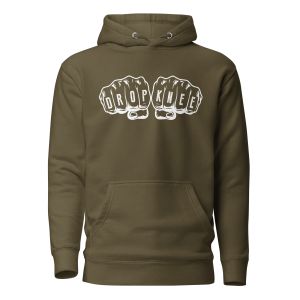 Fists of DK pull over hoodie - military green