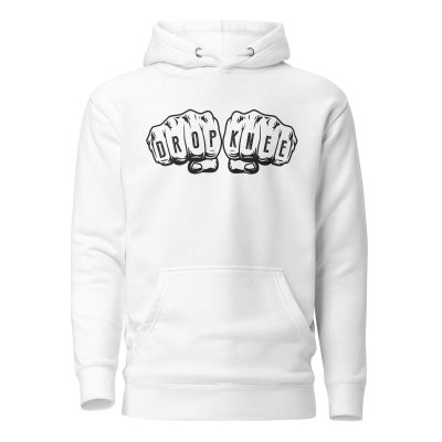 Fists of DK pull over hoodie – white