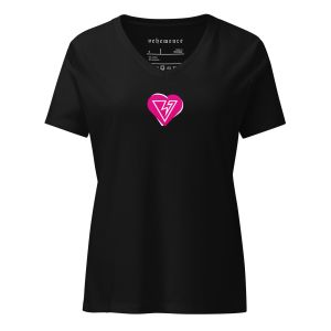 Vee Heart women’s relaxed v-neck t-shirt