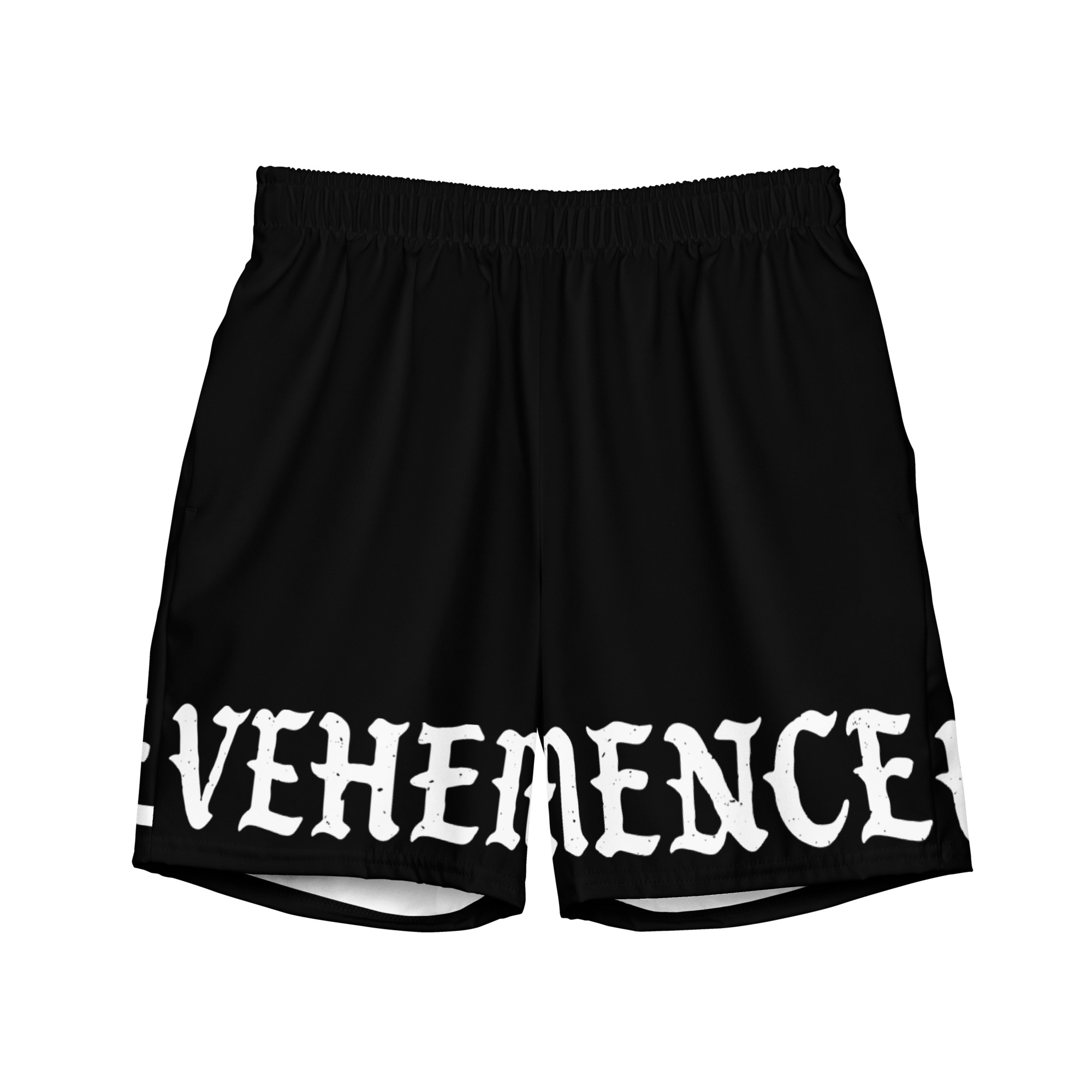 Text swim trunks